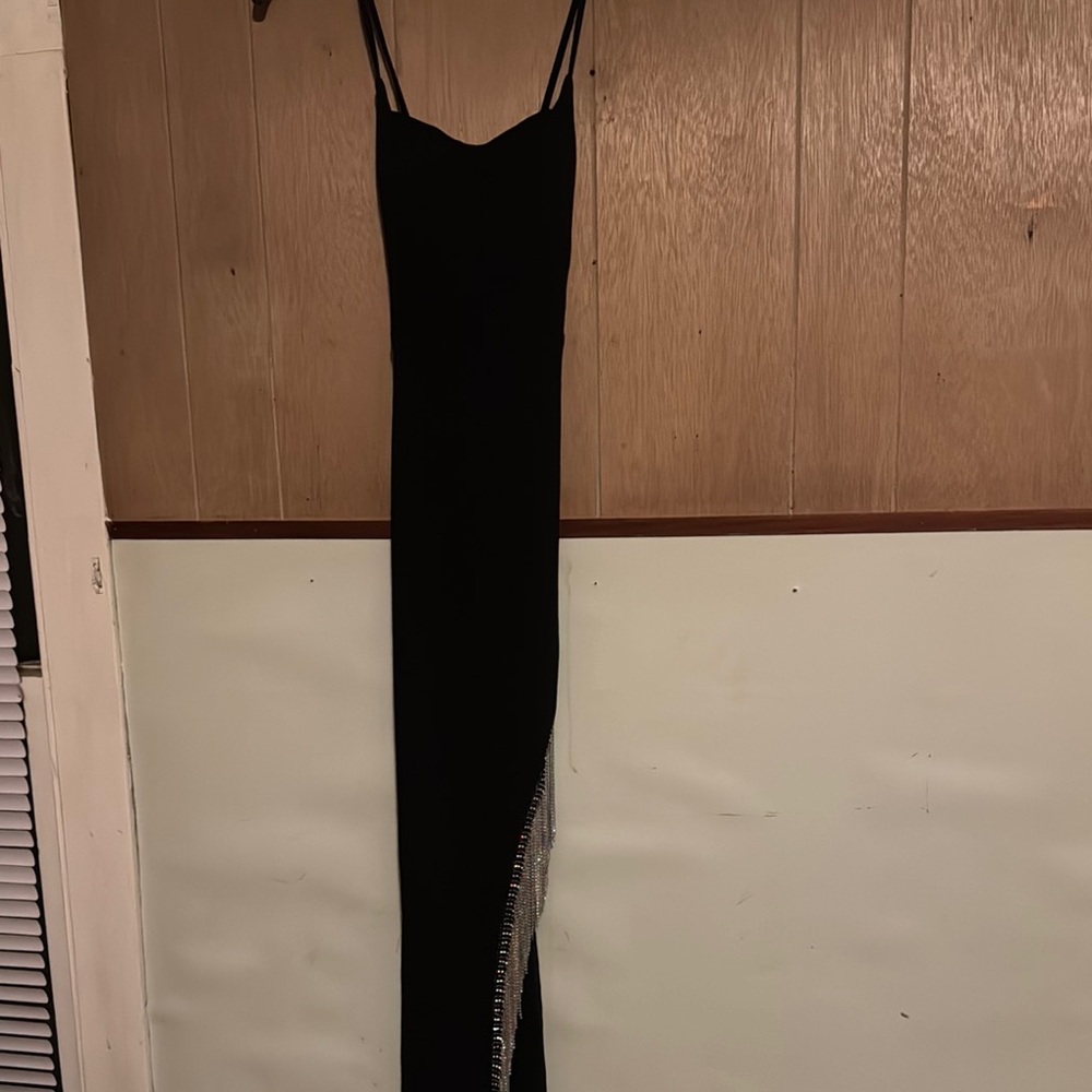 City Triangles Black Slip Dress Spaghetti Strap Sleeveless
